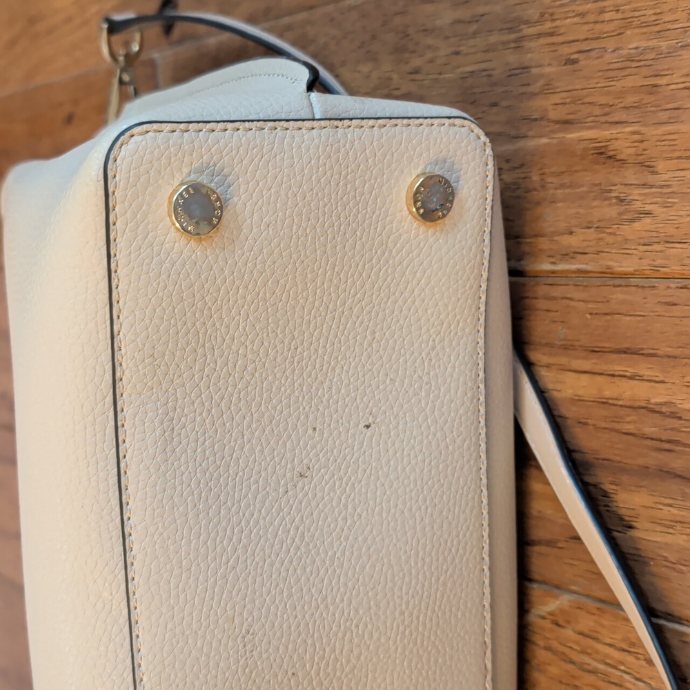Michael Kors Emilia Large Cream Pebbled Leather Satchel - Picture 6 of 13